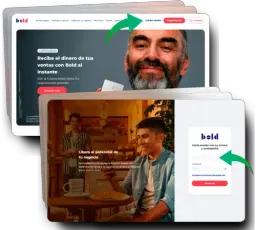 Integración bold Inicio